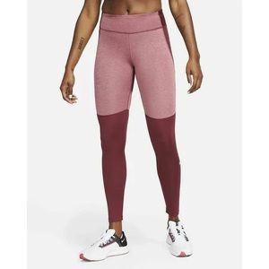 Nike Fast Women's Mid-Rise Running Tights Size Medium Berry DM1555-638